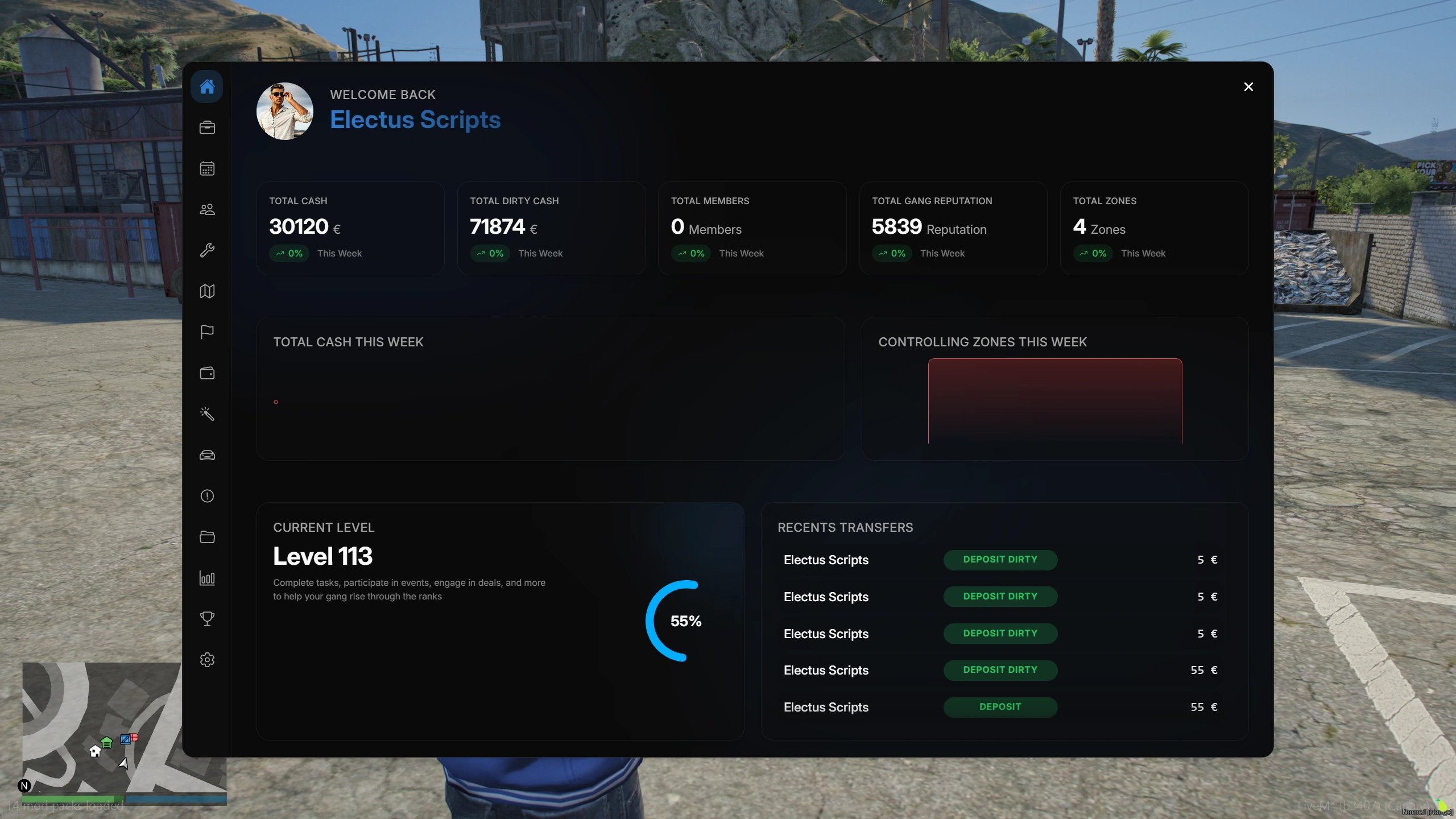 Electus Gangs: Gang UI