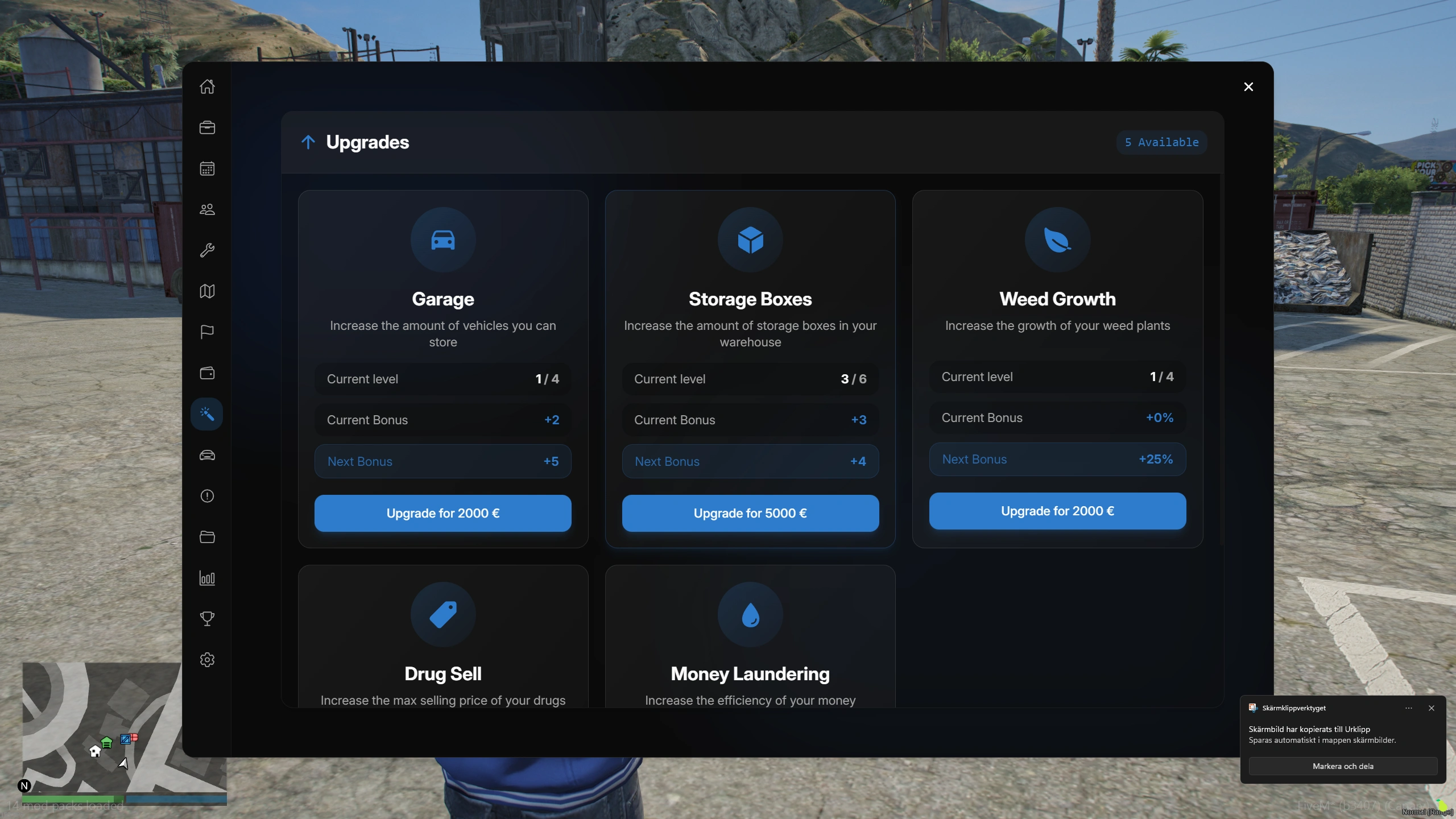 Electus Gangs: Upgrades